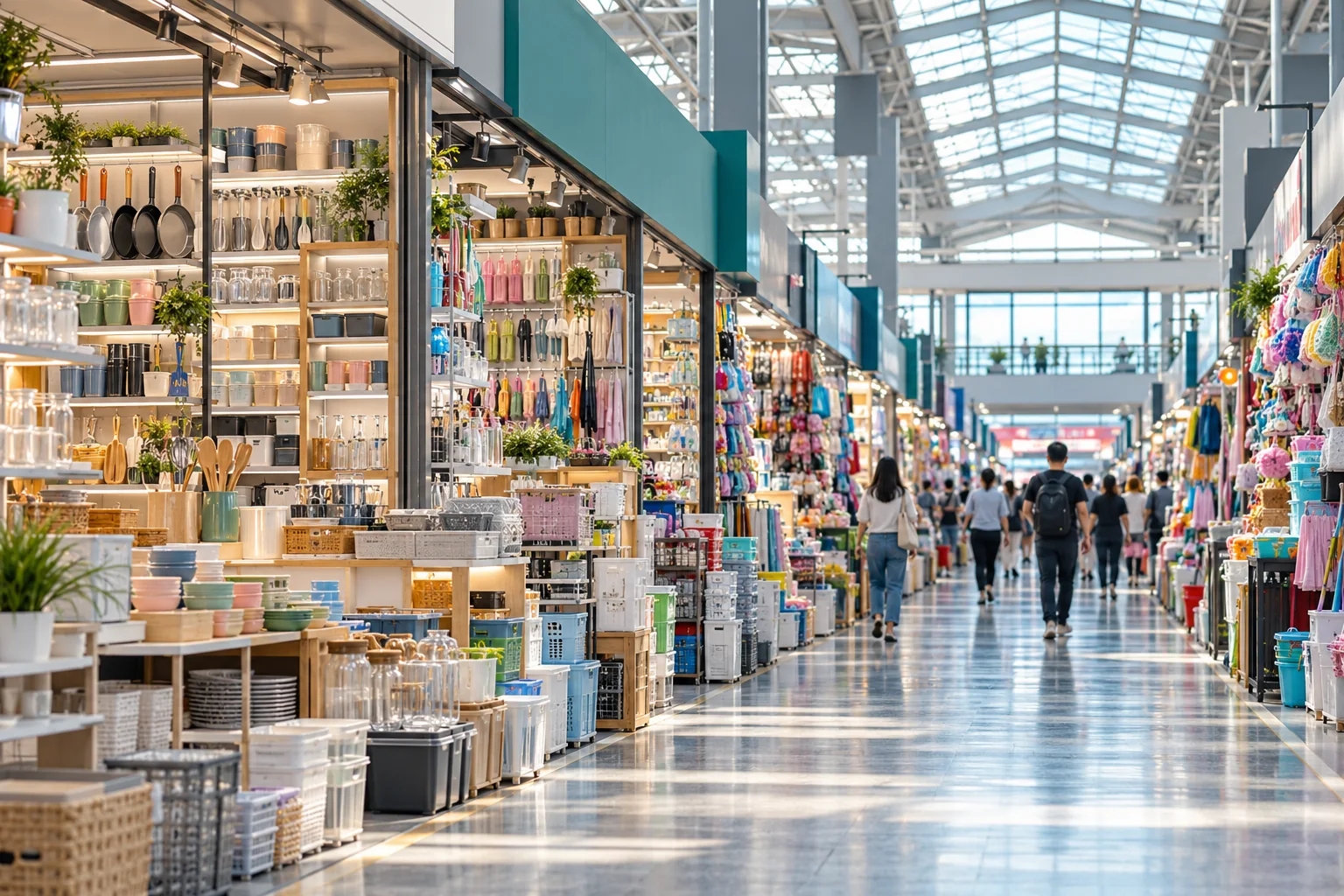 Illustrative Yiwu market sourcing scene